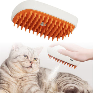 USB Rechargeable Pet Steam Brush Massage Comb