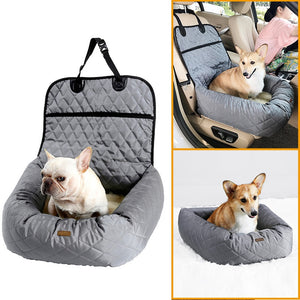 2-in-1 Foldable Pet Car Seat & Bed