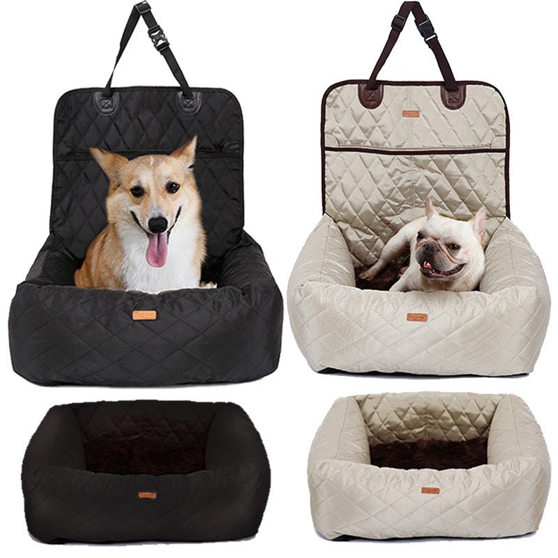2-in-1 Foldable Pet Car Seat & Bed