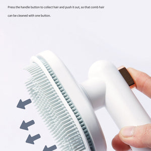 Self Cleaning Pet Hair Removal Grooming Comb