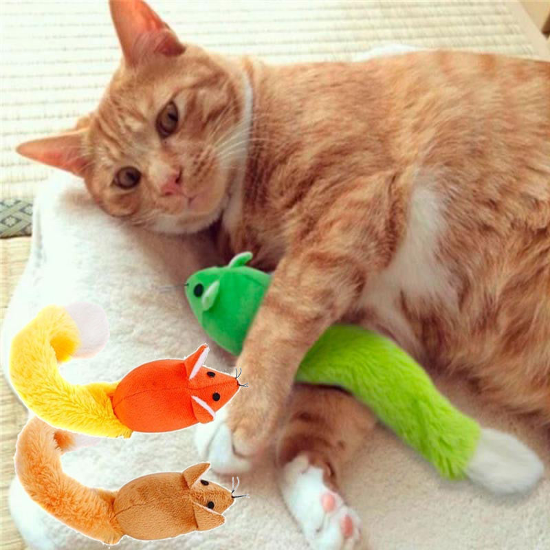 Long Tail Interactive Cat Teaser Toy Mouse