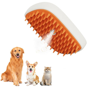 USB Rechargeable Pet Steam Brush Massage Comb