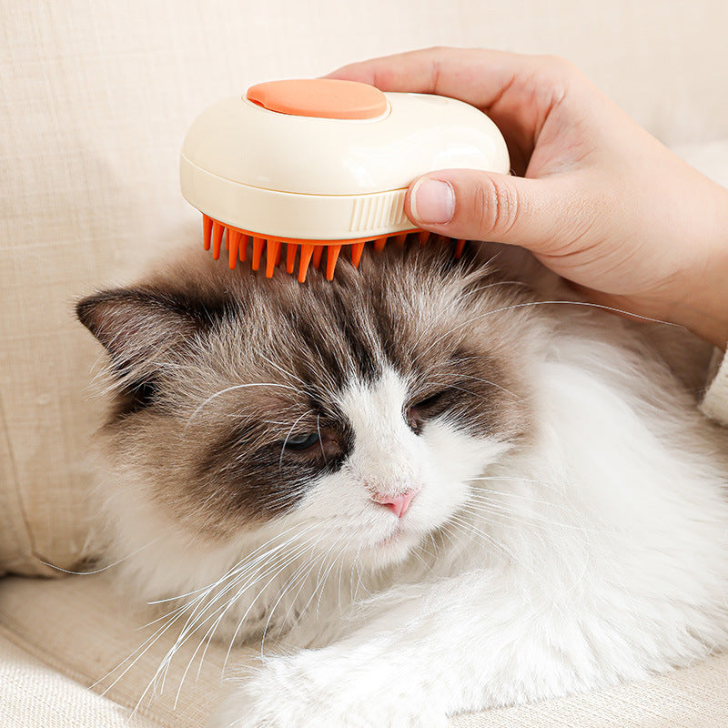Electric Steam Self Cleaning Pet Grooming Brush