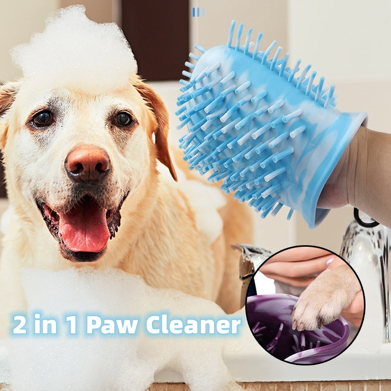 2-in-1 Pet Paw Cleaner Cup Brush