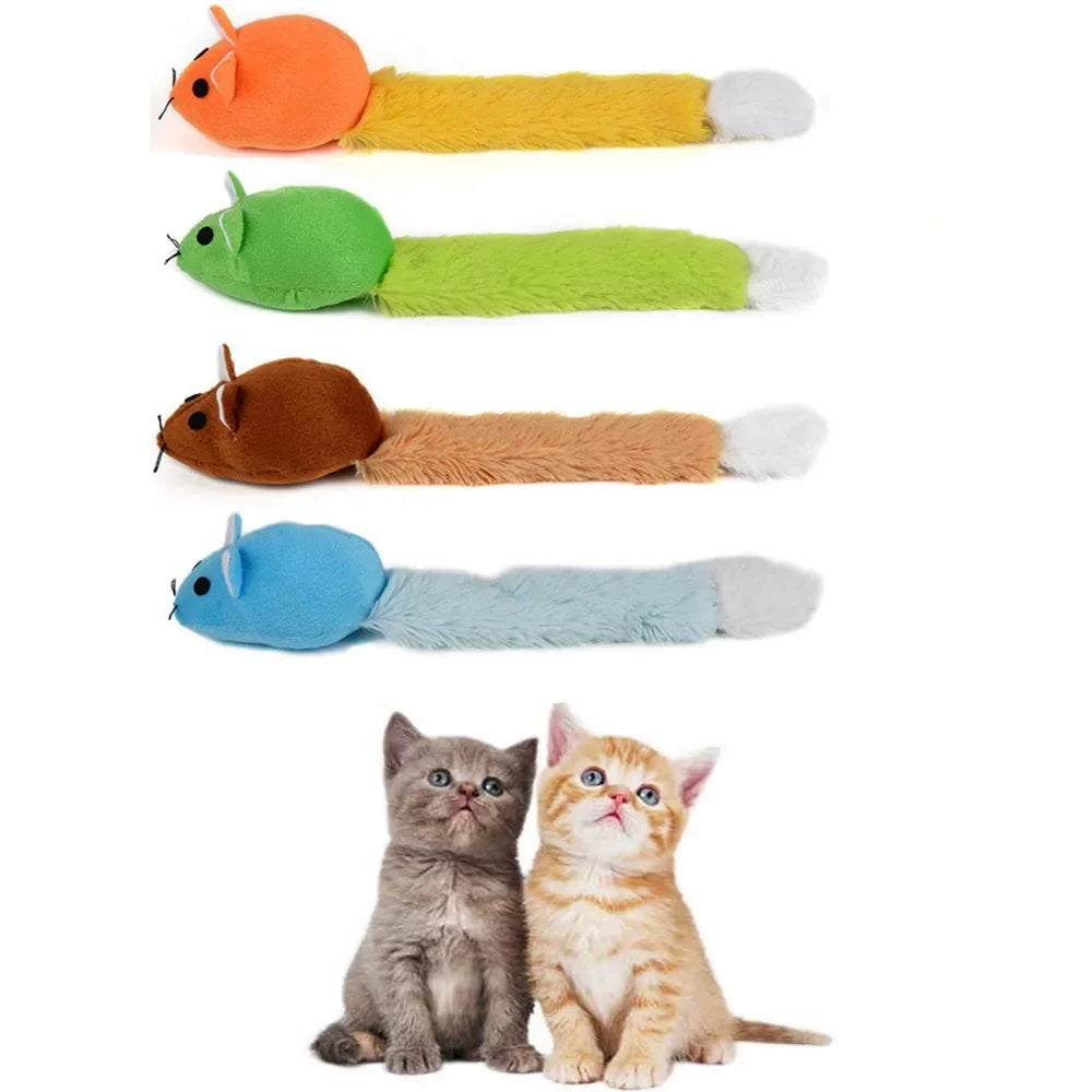 Long Tail Interactive Cat Teaser Toy Mouse