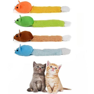 Long Tail Interactive Cat Teaser Toy Mouse