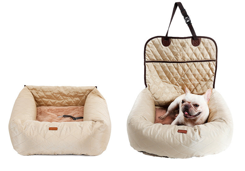 2-in-1 Foldable Pet Car Seat & Bed